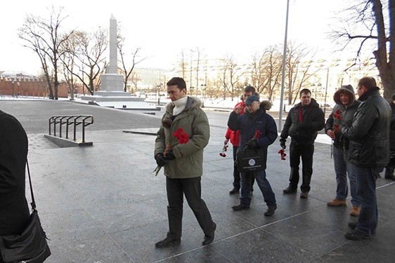 Делегация "РОДИНЫ" возложила цветы в годовщину освобождения Воронежа, 25 января 2014 г.