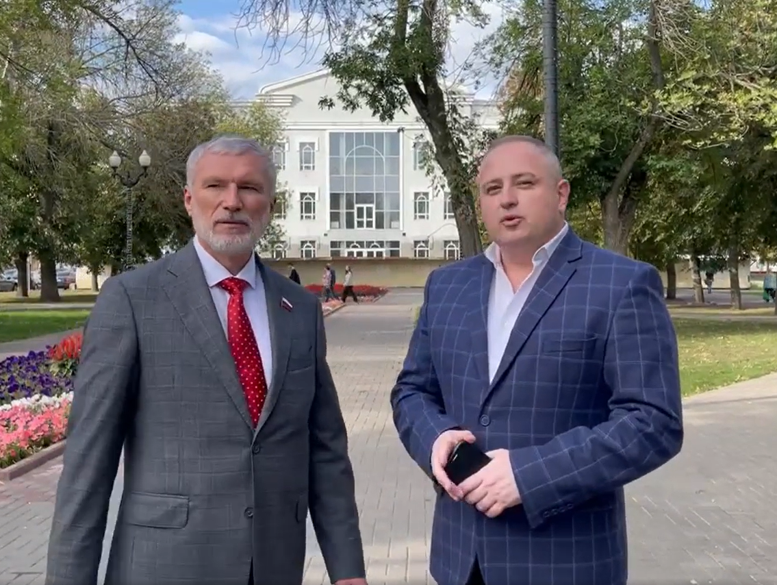 Журавлев и Косенков осмотрели ход благоустройства Тамбова