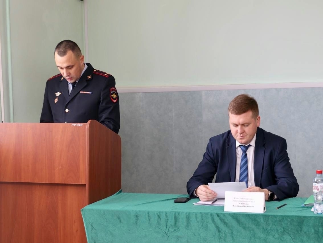 Владимир Михайлов принял участие в подведении итогов работы ОМВД России "Чебоксарский" за 2024 год