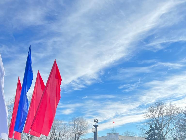 Воронежские родинцы приняли участие в торжественной церемонии возложения цветов у Вечного огня