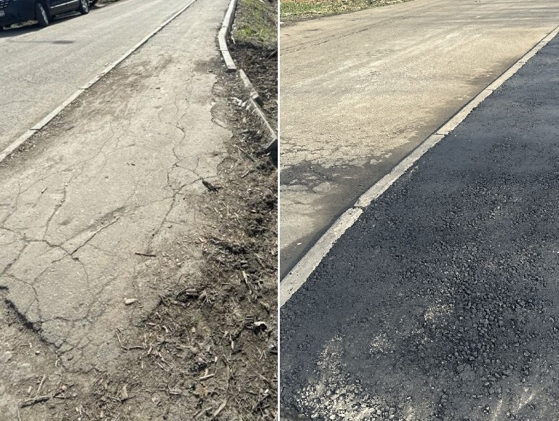 Елена Коньшина добилась ремонта тротуара в мкрн Град Московский