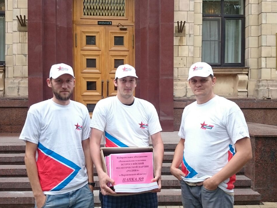 Воронежские партийцы сдали подписи для участия в выборах в Заксобрание региона