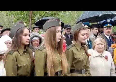 Вячеслав Илюхин на открытии Аллеи Славы в Пашино (Новосибирская область, 09.05.2016)