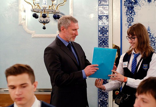 Алексей Журавлёв встретился с воронежскими школьниками, 7 ноября 2013 г.