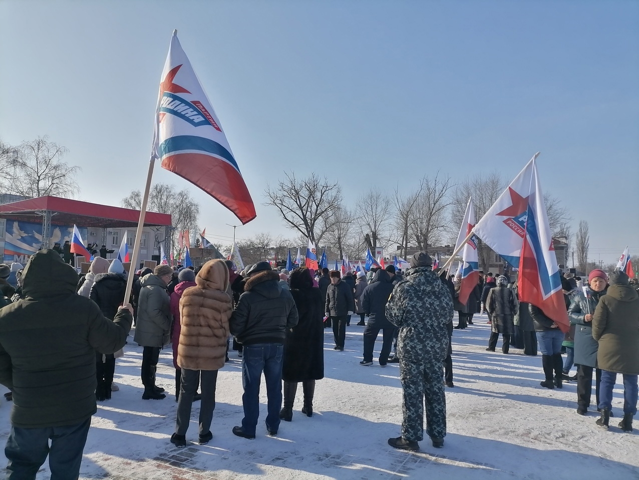 Соратники Воронежской "РОДИНЫ" приняли участие в митинге в поддержку СВО