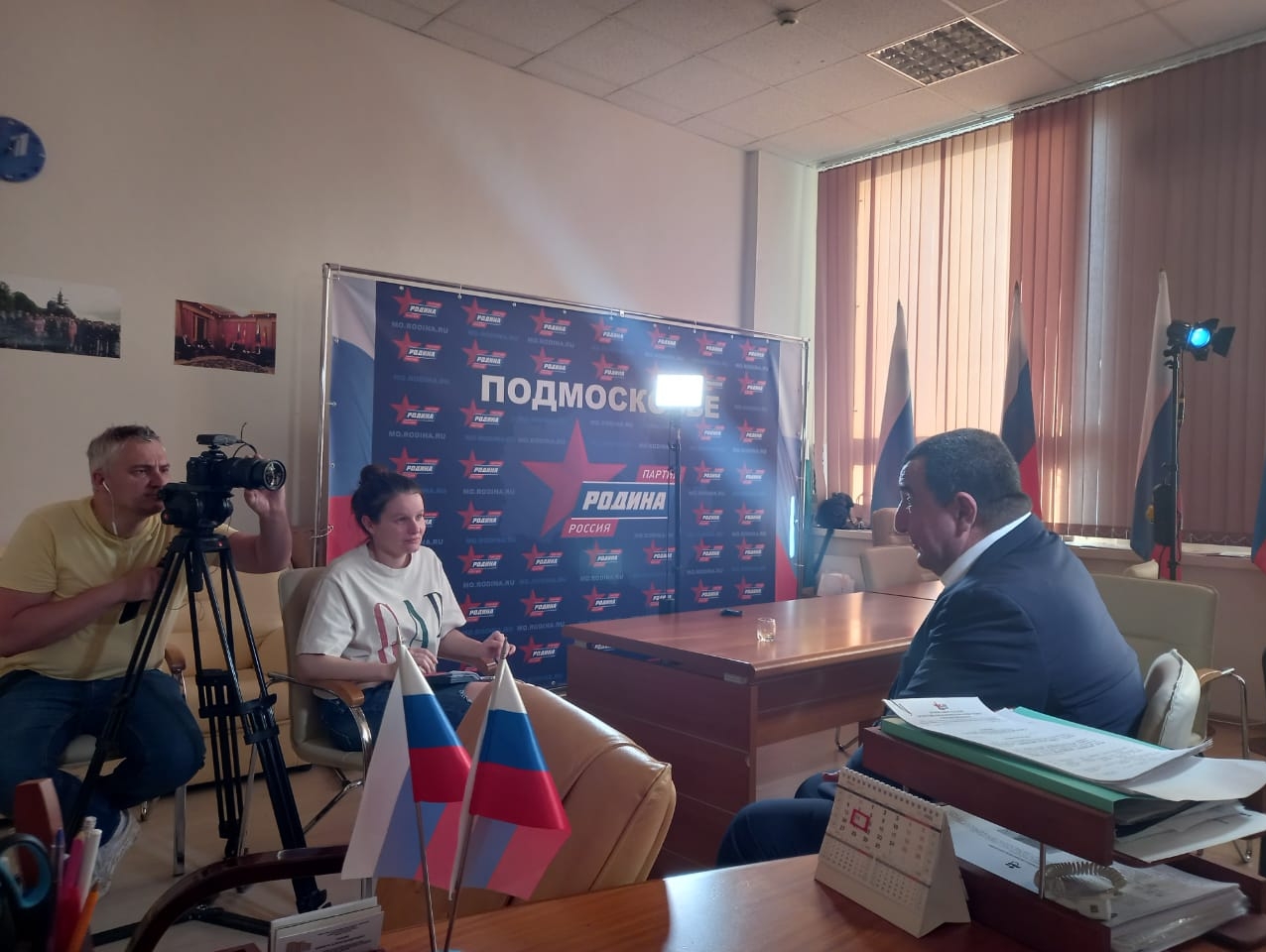 Член КРК Подмосковной "РОДИНЫ" Элгуджа Хвингия дал интервью телеканалу ТВЦ