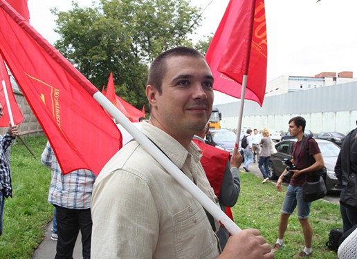 Акция партии "РОДИНА" у лагеря для нелегалов в Гольяново, 15 августа 2013 г