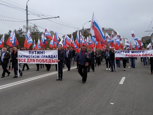 Брянская "РОДИНА" приняла участие в параде в честь Дня Победы