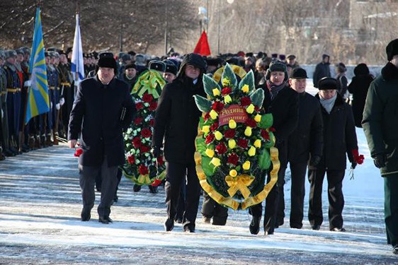 Воронежская "РОДИНА" почтила память воинов-освободителей в честь 71-ой годовщины освобождения Города воинской слав