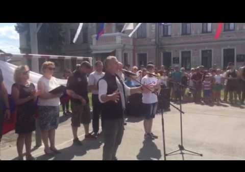 Журавлев и Бадюк открыли спортплощадку в Борисоглебске (Воронежская область, 26.06.2016)