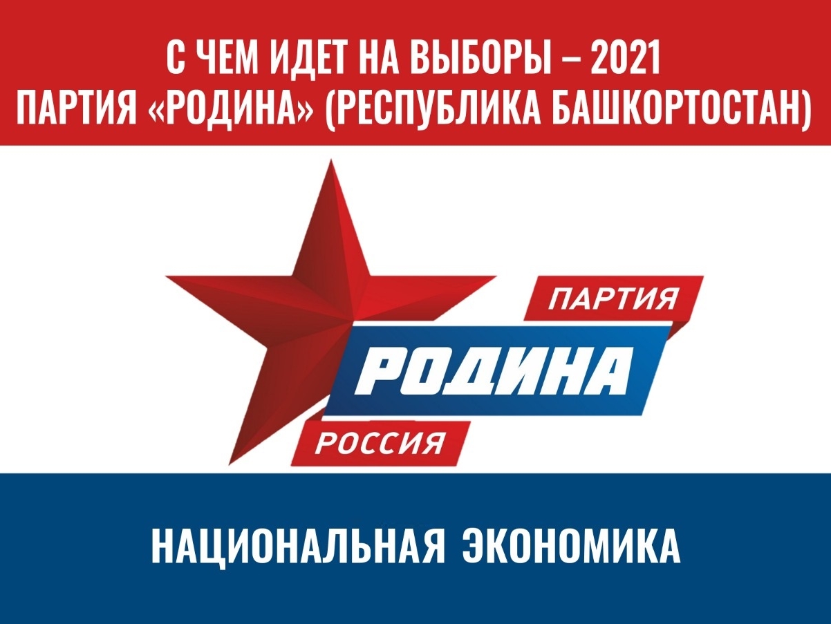С чем идет на выборы 2021 года Башкирская "РОДИНА" (национальная экономика)