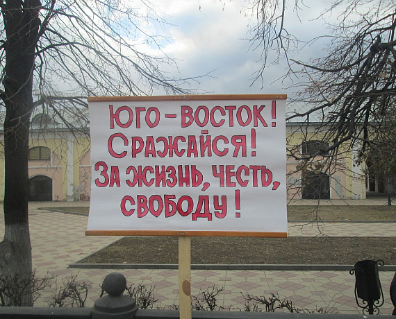 Рязанские активисты организовали пикет в поддержку Новороссии