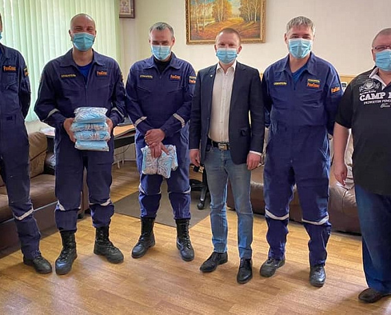 Лактюшин передал медицинские маски коллективу Раменской службы спасения и антикризисного реагирования