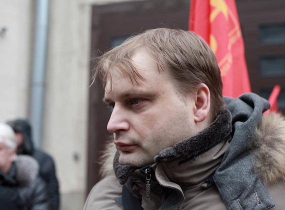 Пикет партии "РОДИНА" и РУСИНТЕРНА у посольства Эстонии, 4 апреля 2014 г.