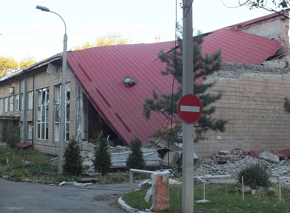 Алексей Журавлёв в Донецке. Последствия обстрелов хунты, 22 сентября 2014 г.