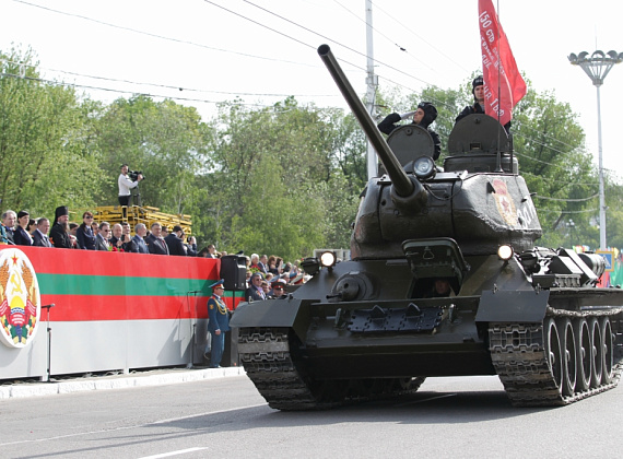 Визит российской делегации во главе с Рогозиным в ПМР, 9 мая 2014 г.
