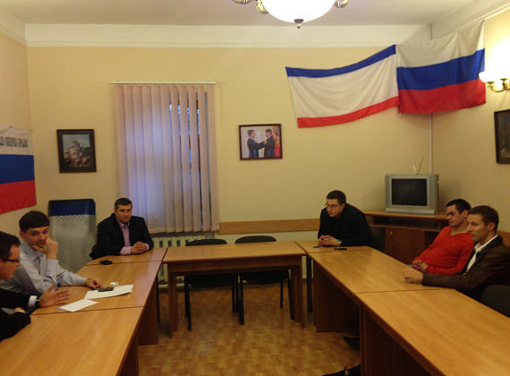 Делегация Русинтерна в Симферополе, 5 марта 2014 г.