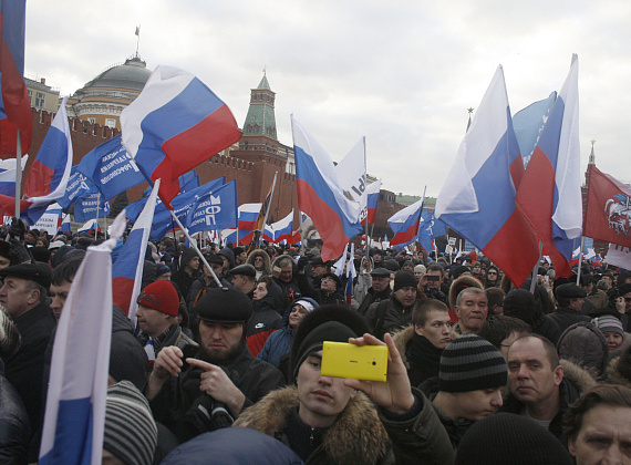Партия "РОДИНА" на митинге-концерте на Красной площади, 18 марта 2014 г.