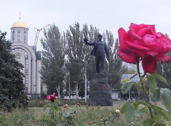 Алексей Журавлёв в Донецке. Последствия обстрелов хунты, 22 сентября 2014 г.