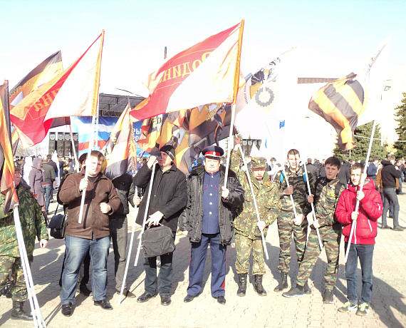 Родинцы Ставрополья пришли на митинг под девизом "Крым, Ставрополье с тобой!"