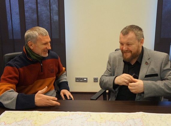 Встреча Алексея Журавлёва с председателем Народного Совета ДНР Андреем Пургиным и депутатом Народного Совета Екатериной Мартьяновой, 30.01.2015
