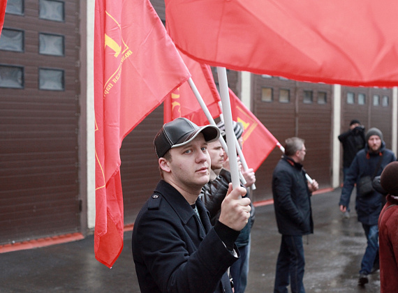 Пикет партии "РОДИНА" и РУСИНТЕРНА у посольства Эстонии, 4 апреля 2014 г.