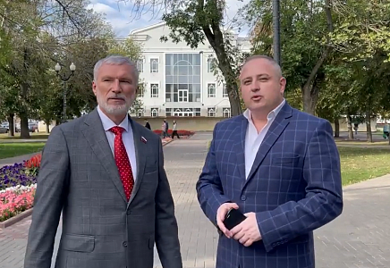 Журавлев и Косенков осмотрели ход благоустройства Тамбова