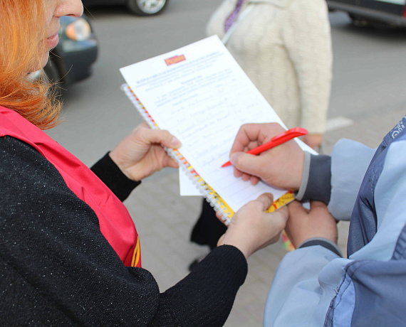 Ульяновская "РОДИНА" провела акцию против низких зарплат