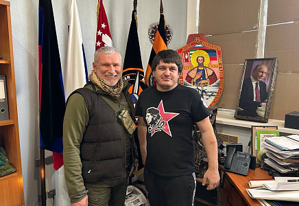 Алексей Журавлев поздравил с днем рождения командира интербригады "Пятнашка" Ахру "Абхаза" Авидзбу