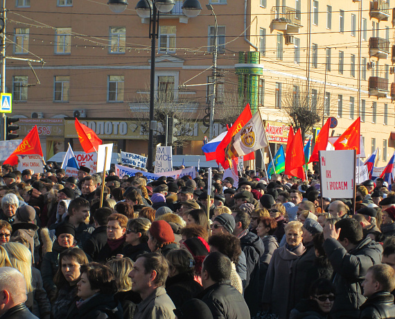 Рязанская "РОДИНА" вышла на митинг в поддержку Крыма