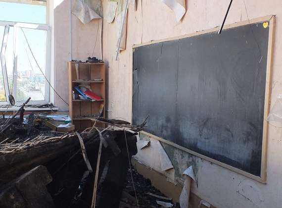 Алексей Журавлёв в Донецке. Последствия обстрелов хунты, 22 сентября 2014 г.