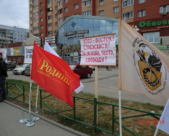 Рязанские соратники провели пикет в поддержку Новороссии