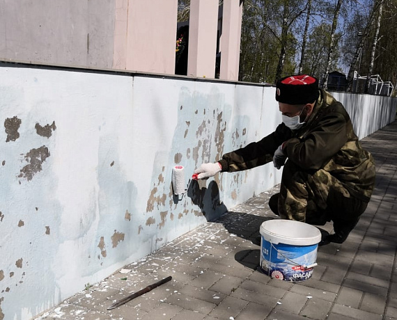 Воронежские соратники провели ремонт и благоустройство мемориала воинам, павшим в годы Великой Отечественной войны
