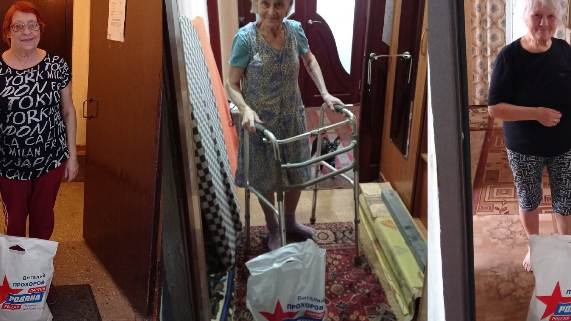 Виталий Прохоров привез пожилым жителям Кыштыма продукты