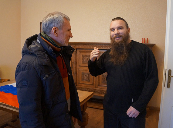 Встреча Алексея Журавлёва с отцом Никоном (общественная организация "Народное Единство"), 20.01.2015
