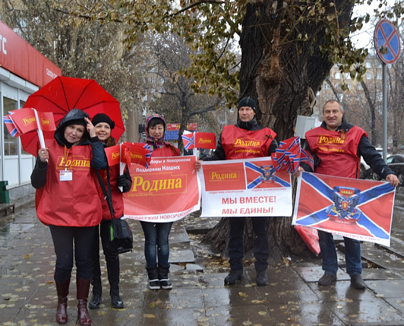 Патриоты Саратова поддержали пикетами выборы в Новороссии