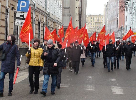 "РОДИНА" на шествии в поддержку русских на Украине. Москва, 2 марта 2014 г.