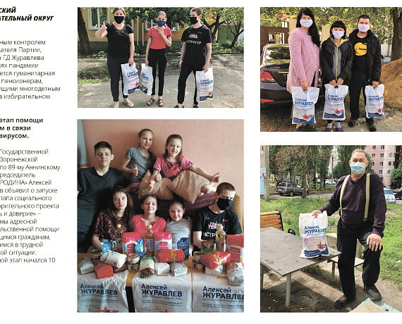 Партия "РОДИНА" против коронавируса. Отчет за апрель 2020 г.