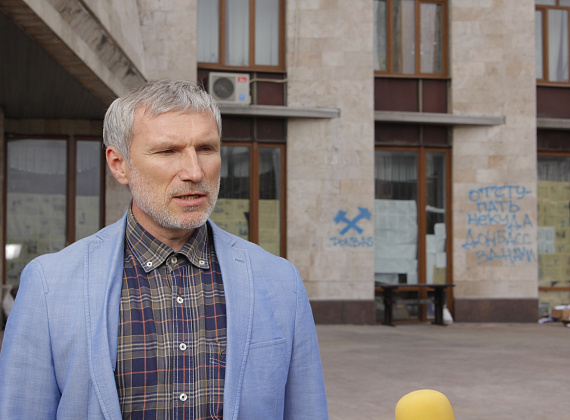 Алексей Журавлёв в Донецке: пресс-конференция, общение с прессой, интервью (часть 1), 12 июня 2014 г.