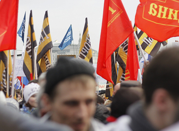 Митинг на Васильевском спуске в поддержку Крыма, 7 марта 2014 г.