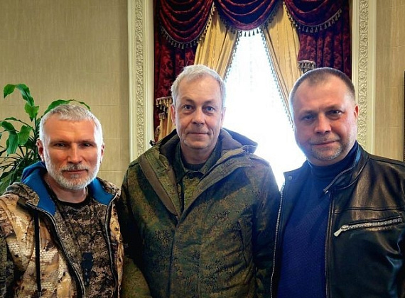 Встреча Алексея Журавлева и Эдуарда Басурина (ДНР, 29.03.2022)