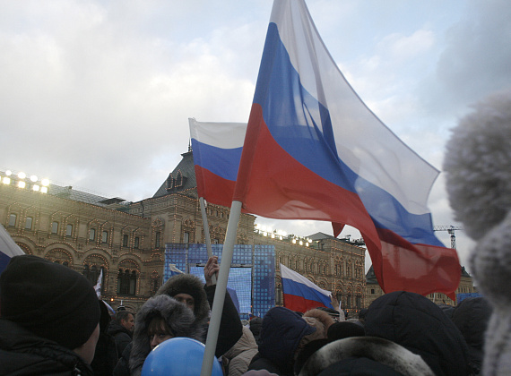 Партия "РОДИНА" на митинге-концерте на Красной площади, 18 марта 2014 г.