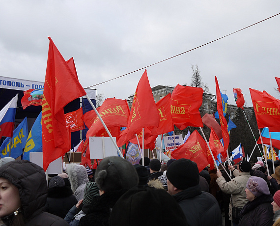 Партийцы-туляки митингом поддержали вхождение Крыма в РФ