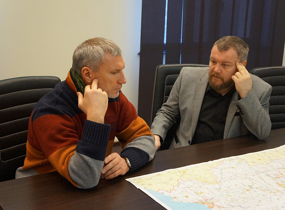 Встреча Алексея Журавлёва с председателем Народного Совета ДНР Андреем Пургиным и депутатом Народного Совета Екатериной Мартьяновой, 30.01.2015