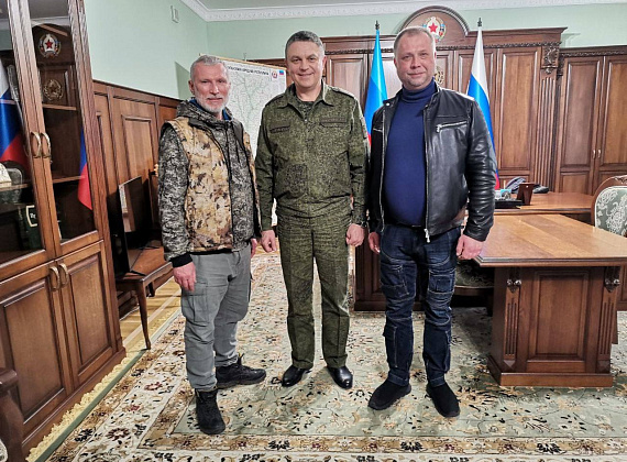 Алексей Журавлев в Луганске. Встреча с главой ЛНР Леонидом Пасечником (ЛНР, 29.03.2022)
