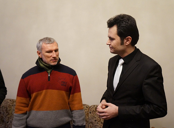 Встреча Алексея Журавлёва с министром культуры ДНР Александром Парецким и министром образования ДНР Игорем Костенком, 30.01.2015