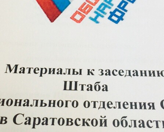 Олег Игушкин принял участие в заседании штаба саратовского ОНФ