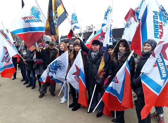 Соратники партии "РОДИНА" и Конгресса русских общин на митинге-концерте "Мы - едины", 04.11.2017