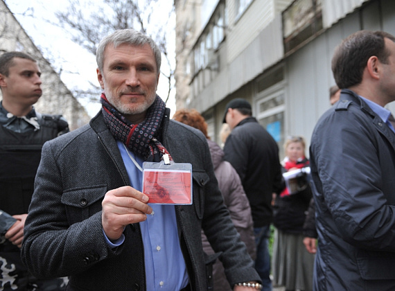 Делегация "РОДИНЫ" и РУСИНТЕРНА на избирательном участке в Крыму, 16 марта 2014 г.