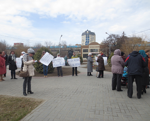 Наталья Латышевская с активистами выступили против вырубки в Волгограде